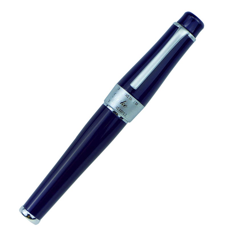 Asvine Duke Charlie Chaplin Commemoration Bent Nib Fountain Pen Dark Blue Color, Calligraphy Collection Fude Pen 0.5-1.2mm line - Image 4